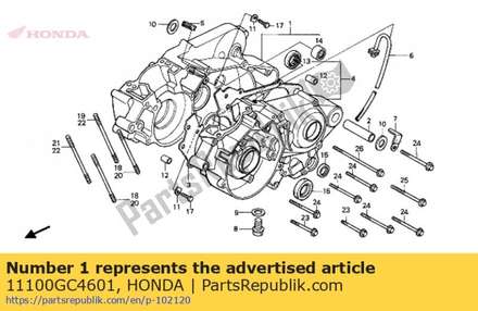 Crank case comp., 11100GC4601 Honda