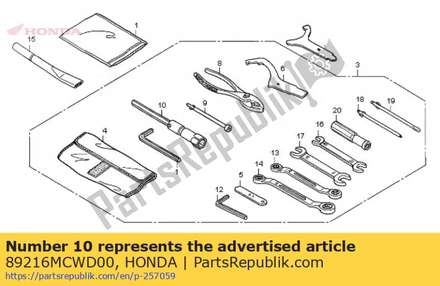 Wrench, plug (16.5) 89216MCWD00 Honda