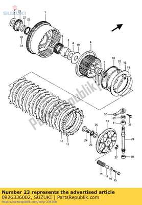 Roller bearing 0926336002 Suzuki