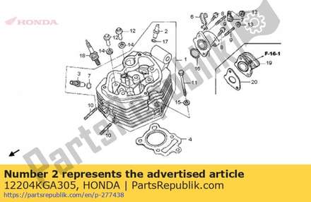 Guide, in. valve(os) 12204KGA305 Honda