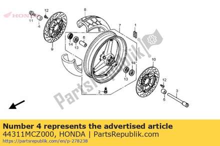 Collar, r. fr. wheel side 44311MCZ000 Honda