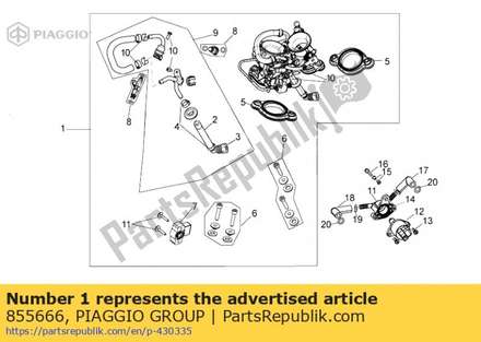 Throttle body cpl. 855666 Piaggio Group