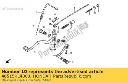 Tube, brake pedal spring 46515KL4000 Honda