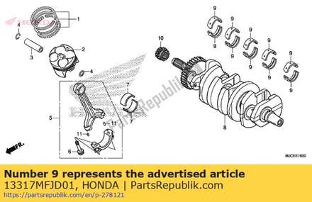 Bearing e, crankshaft(pink) 13317MFJD01 Honda