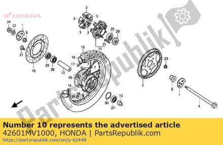 Hub comp., rr. wheel 42601MV1000 Honda