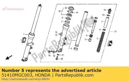 Pipe comp., fr. fork 51410MGC003 Honda