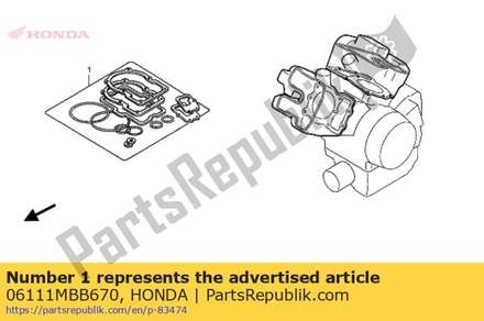 Gasket kit a (###) 06111MBB670 Honda