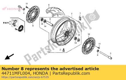 Tire, fr. (dunlop) (120/70zr17 m/c 58w) 44711MFL004 Honda