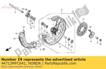 Flap, tire (pirelli) 44713MFC641 Honda
