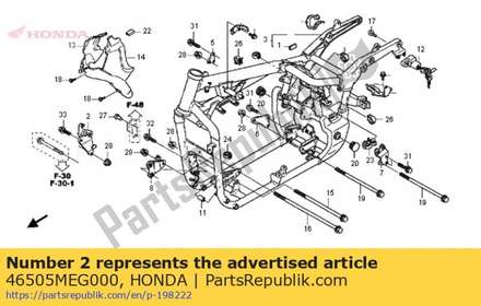 Bracket, rr. brake pedal 46505MEG000 Honda