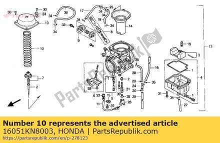 Spring, compression coil 16051KN8003 Honda