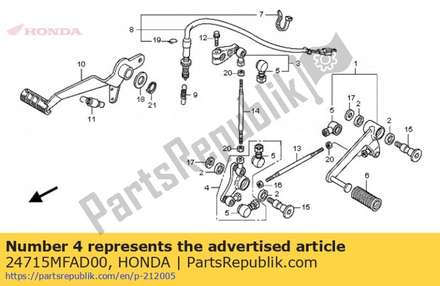 Plate comp., gear change 24715MFAD00 Honda
