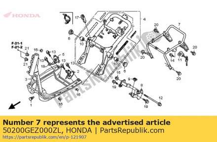 Seat rail comp. *nh138 * 50200GEZ000ZL Honda