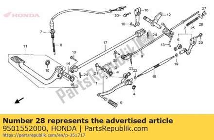 Pin b, brake rod joint 9501552000 Honda