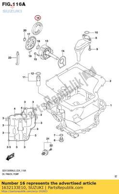 Gear,oil pump d 1632133E10 Suzuki