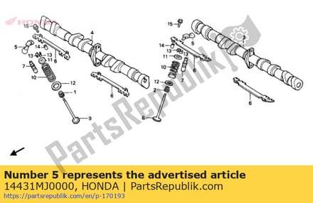 Arm, valve rocker 14431MJ0000 Honda