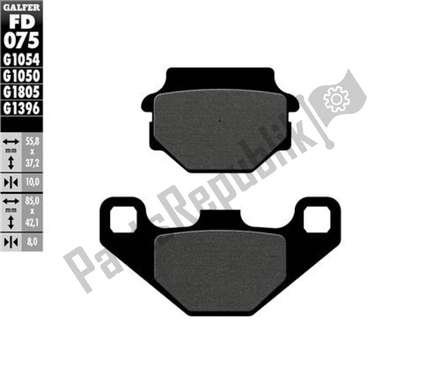 Semi-metallic brake pads FD075G1054 Galfer