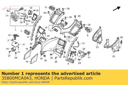 Switch assy., height cont 35800MCA043 Honda