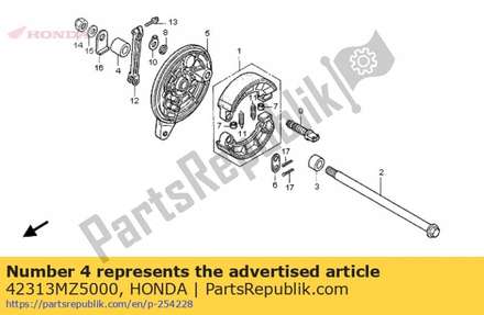 Collar, rr. brake panel 42313MZ5000 Honda