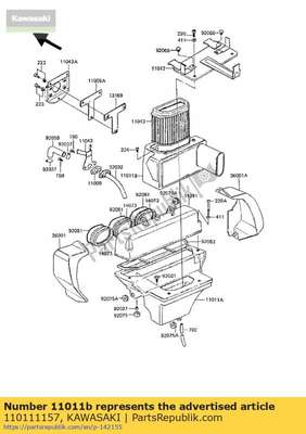 Case-air filter,rr 110111157 Kawasaki