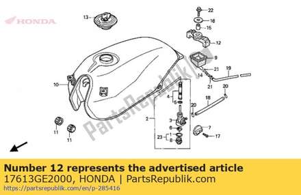 Cushion, rr. fuel tank 17613GE2000 Honda