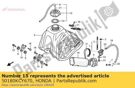 Cover, main pipe heat 50180KCY670 Honda