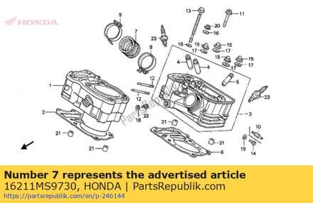 Insulator,carbure 16211MS9730 Honda