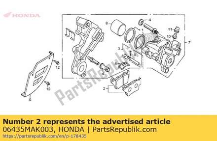 Brake pads 06435MAK003 Honda