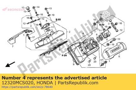 Cover assy., l. cylinder 12320MCS020 Honda