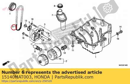 Chain, oil pump (did 25h56le) 15140MAT003 Honda