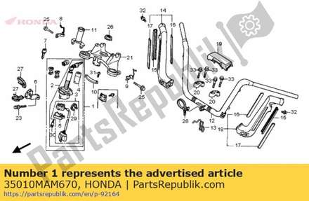 Key set (###) 35010MAM670 Honda