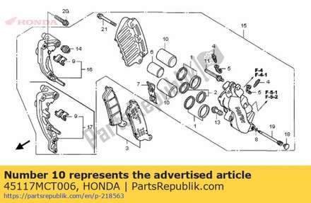 Piston(27 a) 45117MCT006 Honda