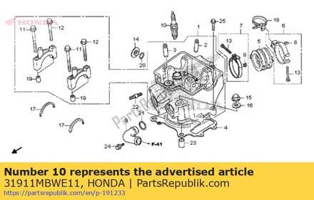 Spark plug 31911MBWE11 Honda