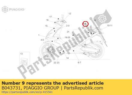 Lh rear fairing dec. "1" B043731 Piaggio Group