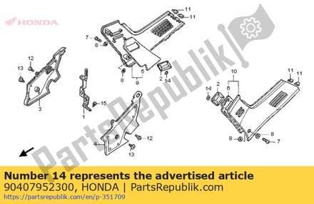 Washer, special, 6mm 90407952300 Honda