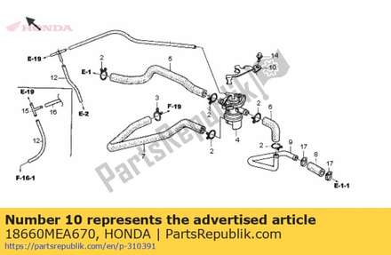 Stay, air injection control valve 18660MEA670 Honda