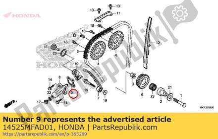 Gasket, tensioner hole 14525MFAD01 Honda