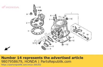 Plug, spark(br8eg)(ngk) 9807958679 Honda