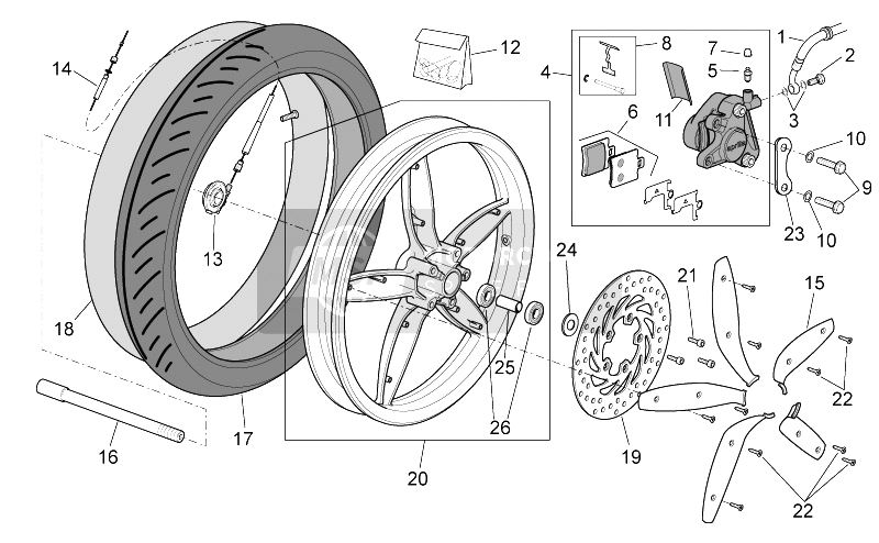 Front wheel - disc brake