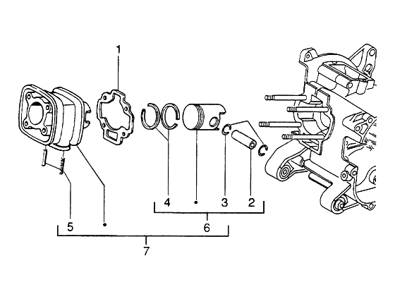 axe de cylindre-piston-poignet, assy
