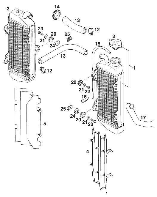 radiator - radiatorslang 125 '97