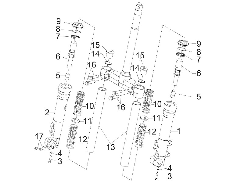Fork's components (Kayaba)