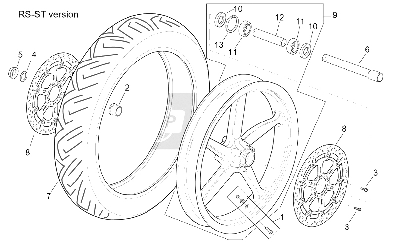 ST-RS version front wheel