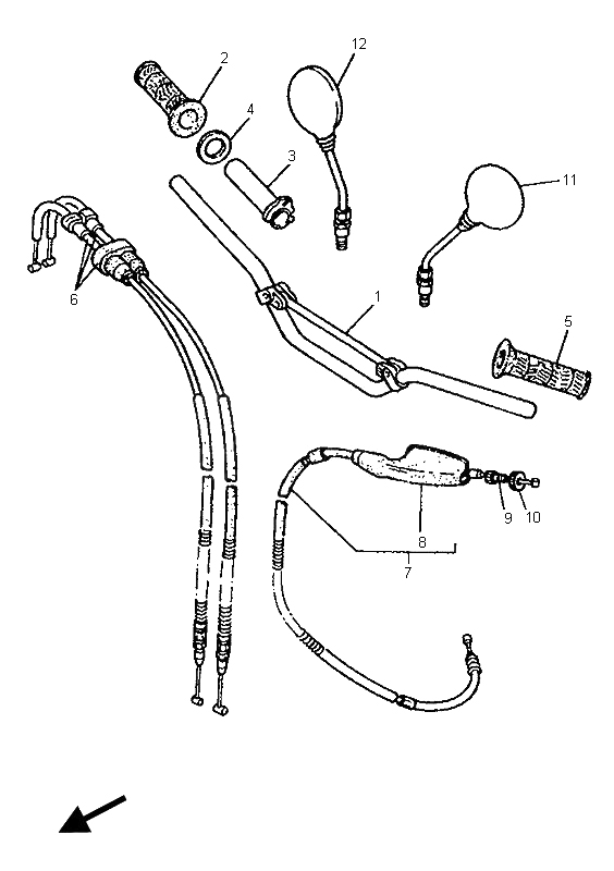 STEERING HANDLE & CABLE (4LW2)