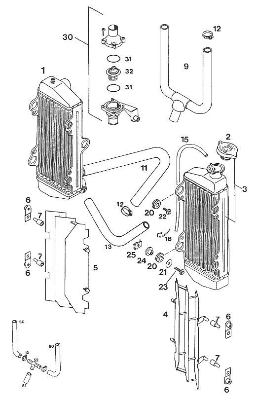 radiator - radiatorslang 250/300 '94