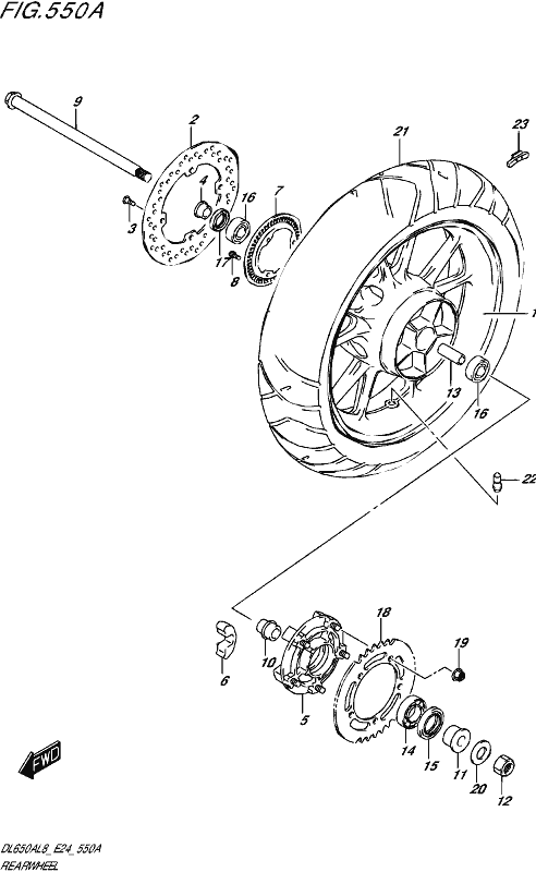 Rear Wheel (dl650a,dl650aue)