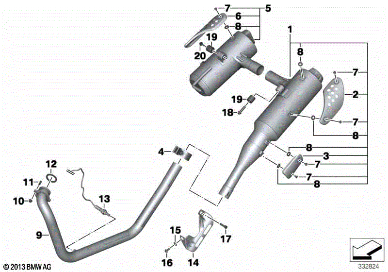 EXHAUST SYSTEM PARTS WITH MOUNTS