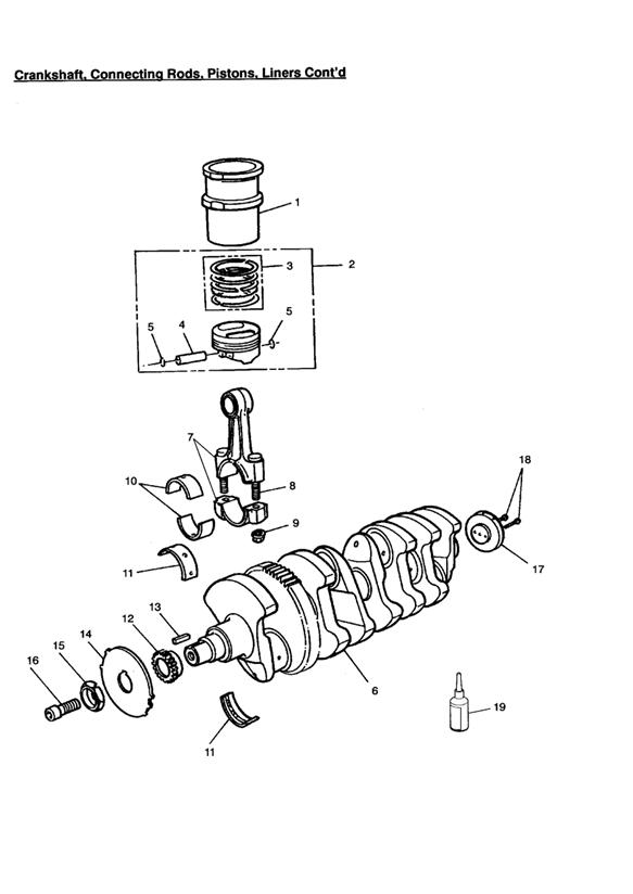 Crankshaft/conn Rods/piston And Liners
