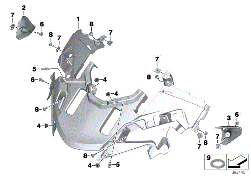 Fairing top section, official vehicle