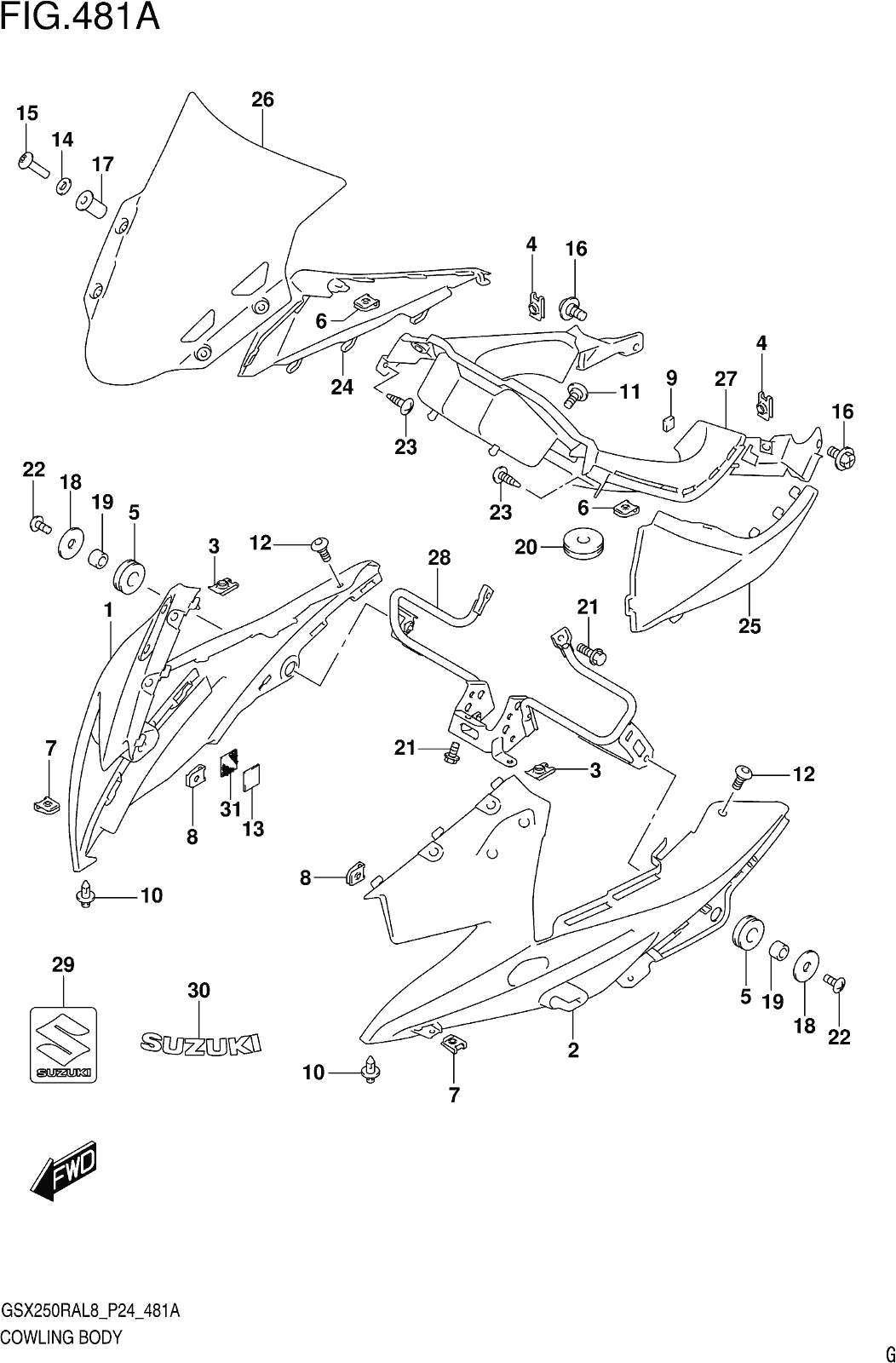 Fig.481a Cowling Body (gw250ral8 P24)
